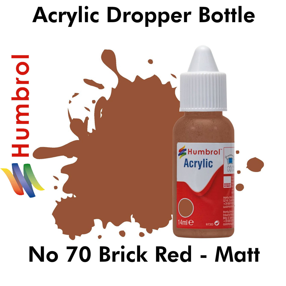 Acrylic Dropper - No 70 Brick Red - Matt | Humbrol | DB0070