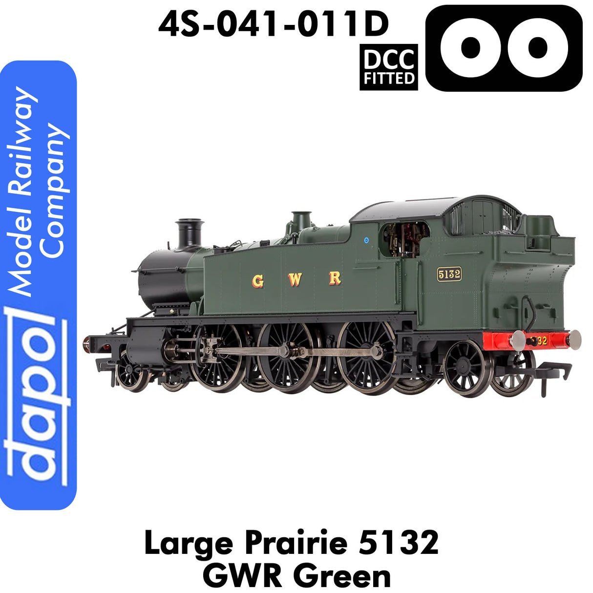 LARGE PRAIRIE 5132 GWR Green DCC Fitted Steam Locomotive | Dapol | 4S-041-011D