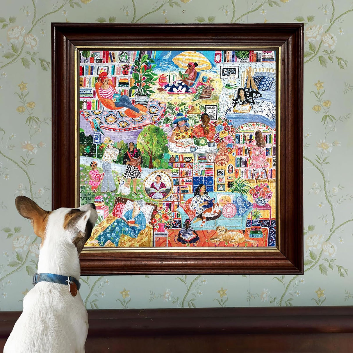 eeBoo WOMEN READING 1000 pc Square Jigsaw Puzzle Super Deluxe PZTWRD