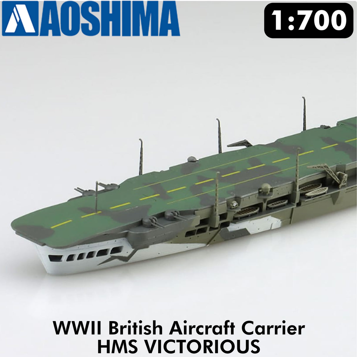 HMS VICTORIOUS Aircraft Carrier British WWII 1:700 kit AOSHIMA 06962