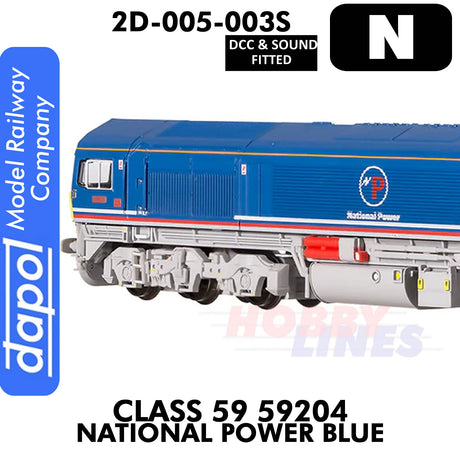 Class 59 59204 National Power Blue - DCC & Sound | Dapol | 2D-005-003S