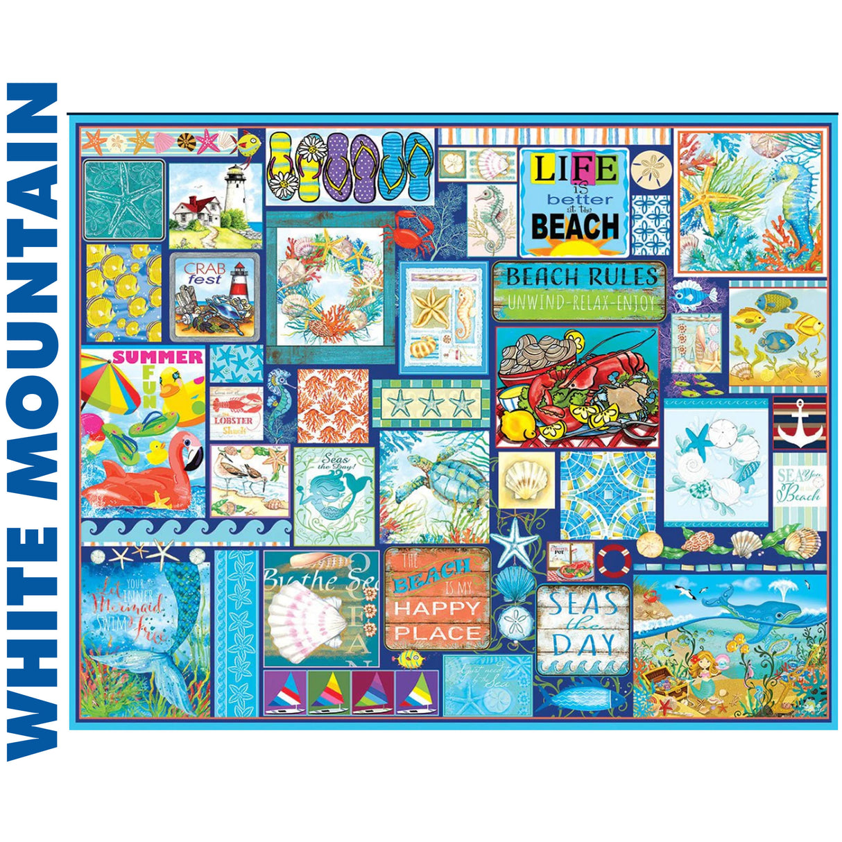 SEAS THE DAY 1000 pc super deluxe Jigsaw Puzzle WHITE MOUNTAIN 1912