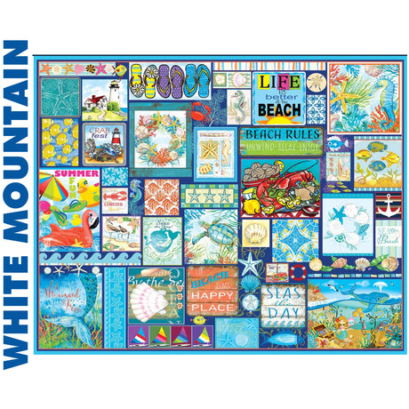 SEAS THE DAY 1000 pc super deluxe Jigsaw Puzzle WHITE MOUNTAIN 1912