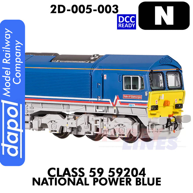 Class 59 59204 National Power Blue - DCC Ready | Dapol | 2D-005-003