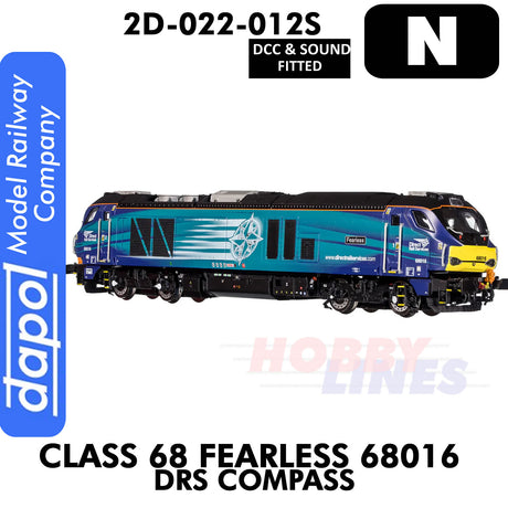 Class 68 Fearless 68016 DRS - DCC & Sound | Dapol | 2D-022-012S