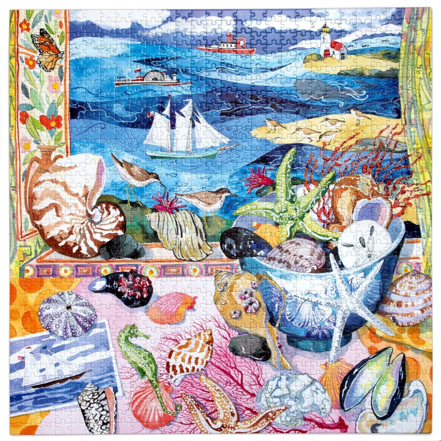 Seashells by the Shore 1000 pc Puzzle | eeBoo | PZT873