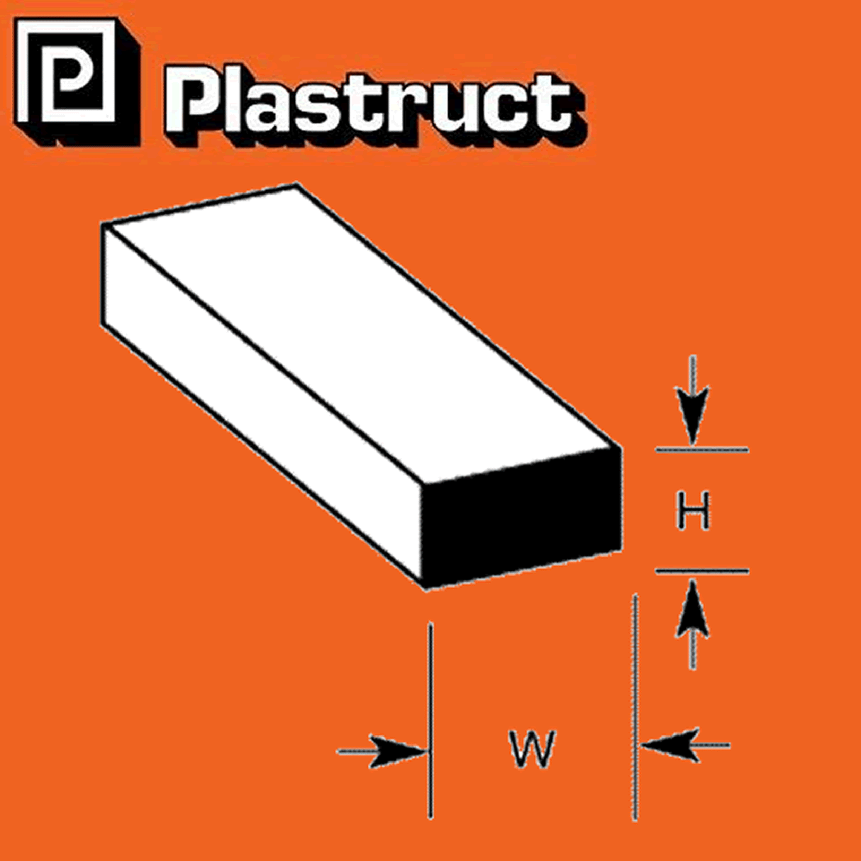 SOLID RECTANGULAR ROD 4.00mm range styrene plastic polystyrene MS 1619 PLASTRUCT