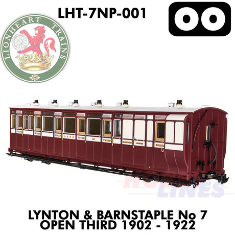 Lynton & Barnstaple Open 3rd No.7 1902-22 - DCC Ready  | Lionheart Trains | LHT-7NP-001