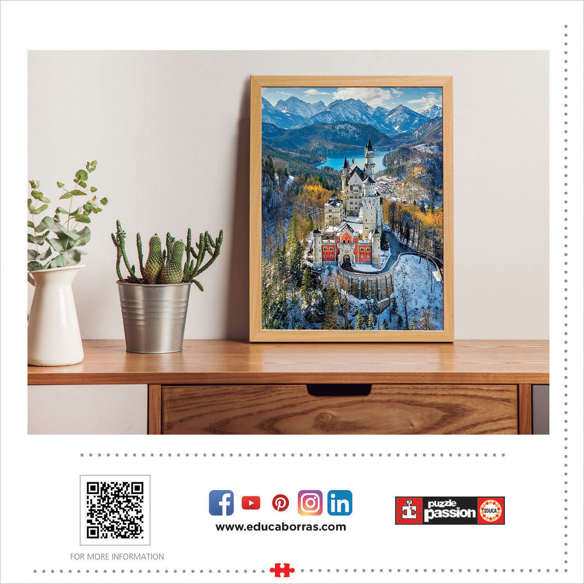 Neuschwanstein Castle From The Air 1000 Piece Jigsaw Puzzle | Educa | 19261