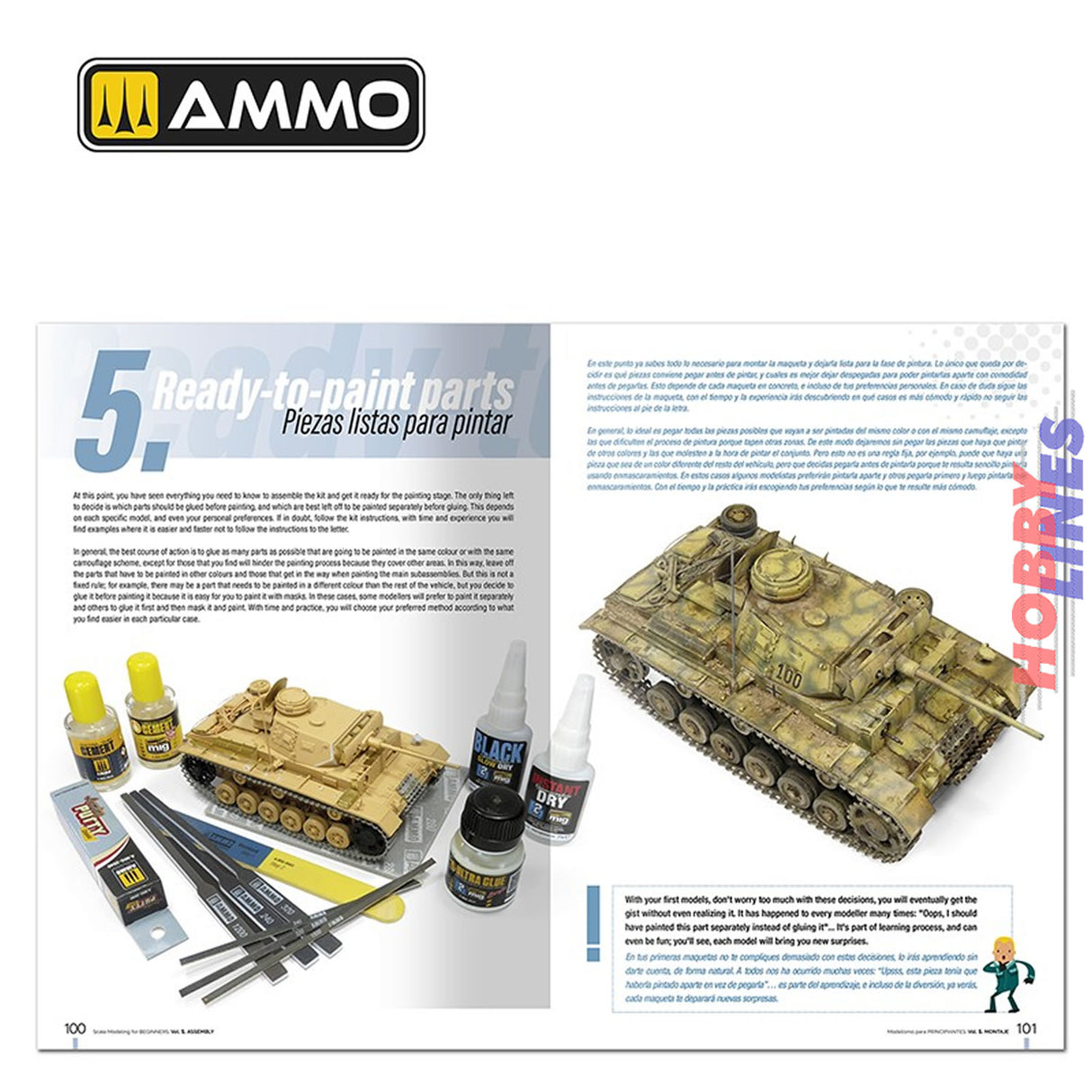 Scale Modelling for Beginners - Vol. 1 Assembly Book - 120 pages - English/Spanish | Ammo by Mig Jimenez | MIG6300