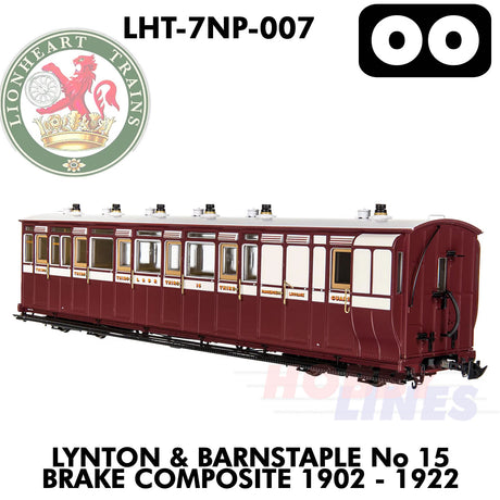 Lynton & Barnstaple No.15 Brake Composite 1902-1922 | Lionheart Trains | LHT-7NP-007