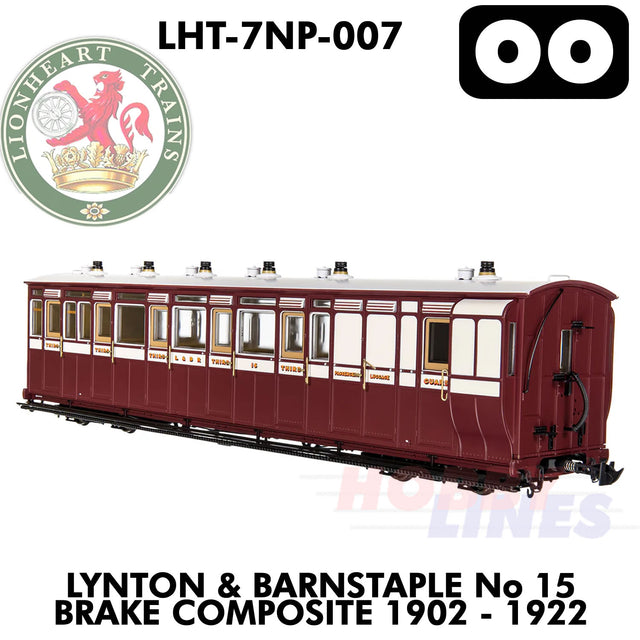 Lynton & Barnstaple No.15 Brake Composite 1902-1922 | Lionheart Trains | LHT-7NP-007