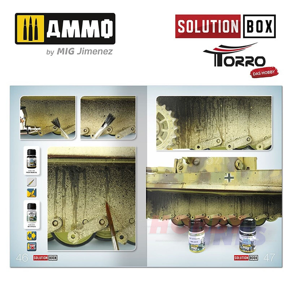 WWII GERMAN TANKS Colours & Weathering System Solution Box 2414300000 Ammo Mig