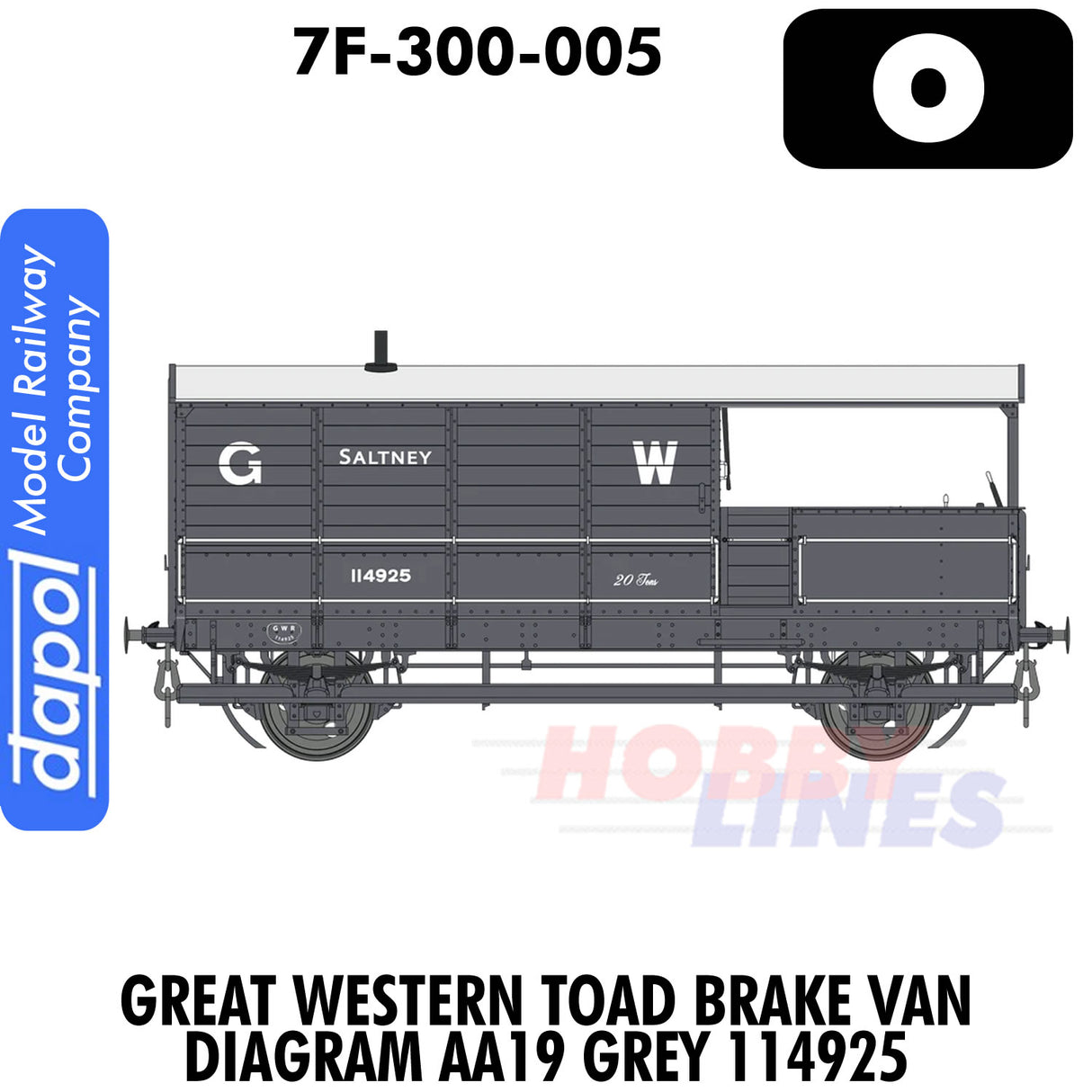 Great Western Railway Toad Brake Van - Grey -  114925 | Dapol | 7F-300-005