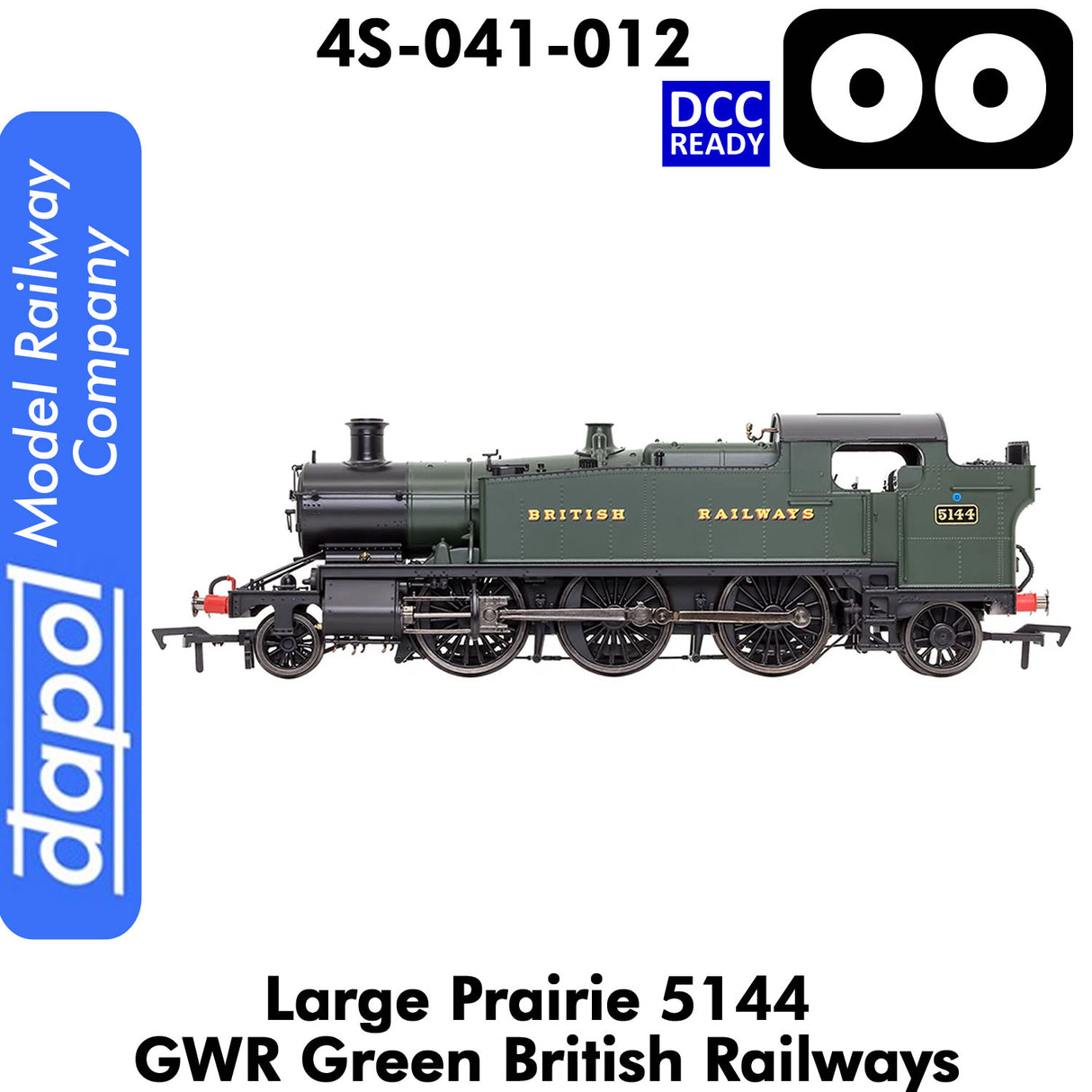 LARGE PRAIRIE 5144 BR Green DCC Fitted Steam Locomotive | Dapol | 4S-041-012
