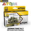 ATOM SHERMAN TANKS Vol 2 - 6 x 20ml Acrylic Paint | Ammo by Mig Jimenez