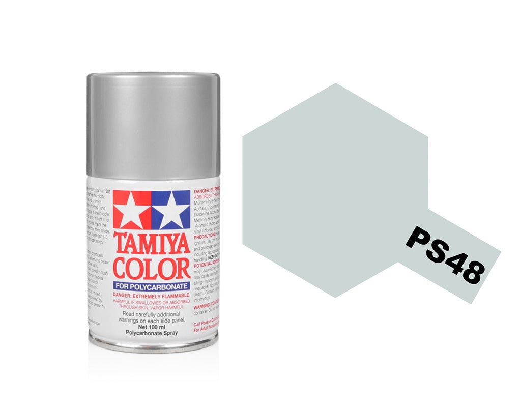 Tamiya PS-48 Semi-Gloss Silver Anodised Aluminium Spray Paint