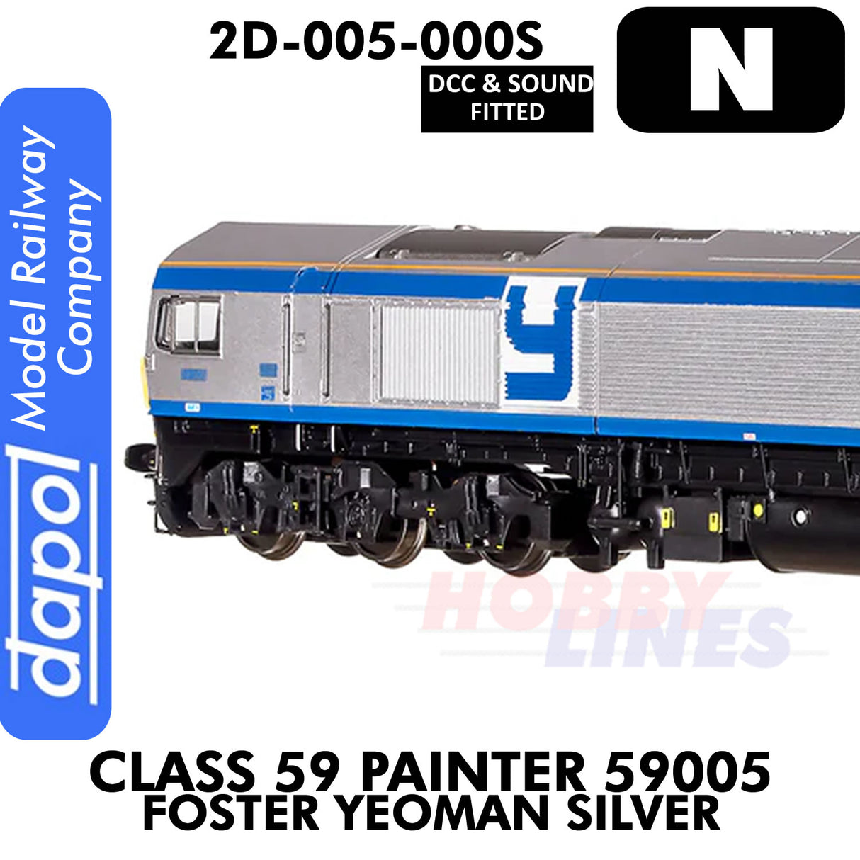 Class 59 Painter 59005 Foster Yeoman Silver - DCC & Sound | Dapol | 2D-005-000S