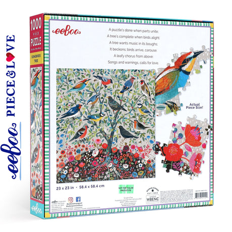 Songbirds Tree 1000 pc Puzzle | eeBoo |  PZTSBD