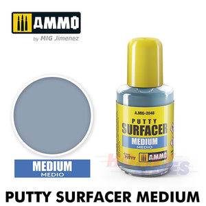 PUTTY SURFACER Thin Medium Thick 30ml liquid AMMO Mig Jimenez MIG2047 8 9