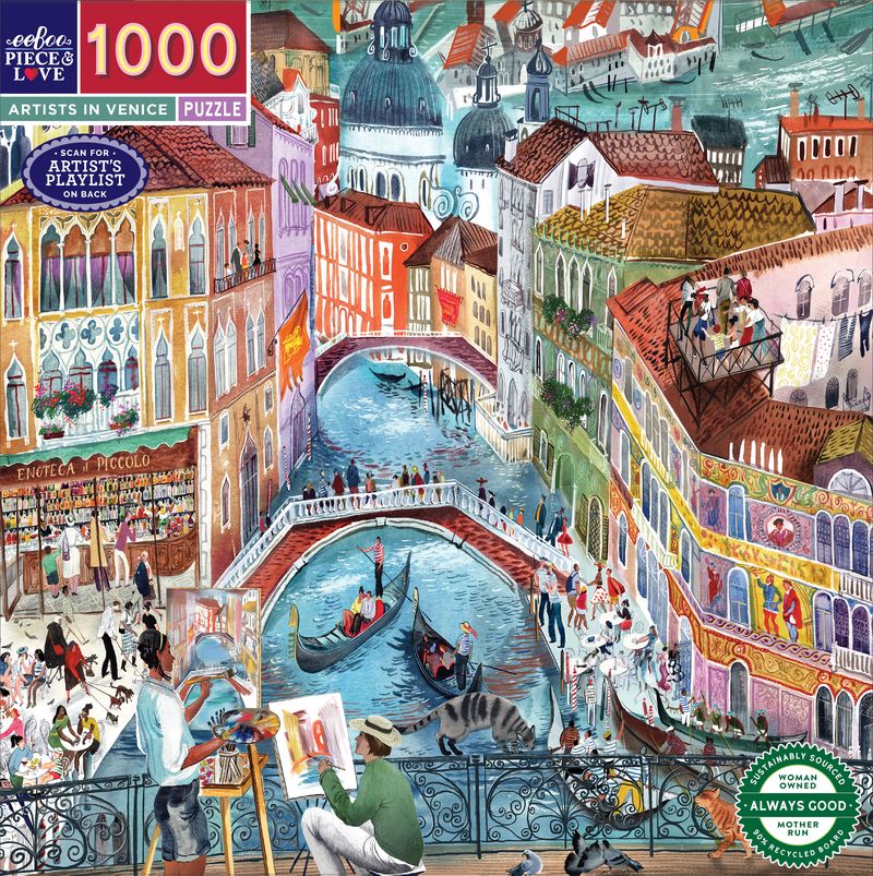 Artists in Venice 1000pc Puzzle | eeBoo | PZT457