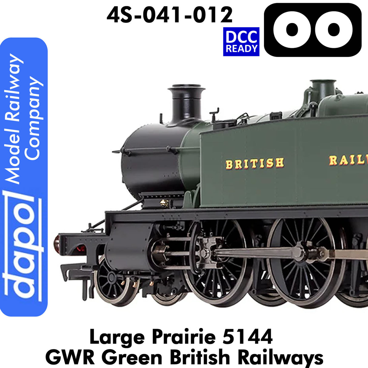 LARGE PRAIRIE 5144 BR Green DCC Fitted Steam Locomotive | Dapol | 4S-041-012