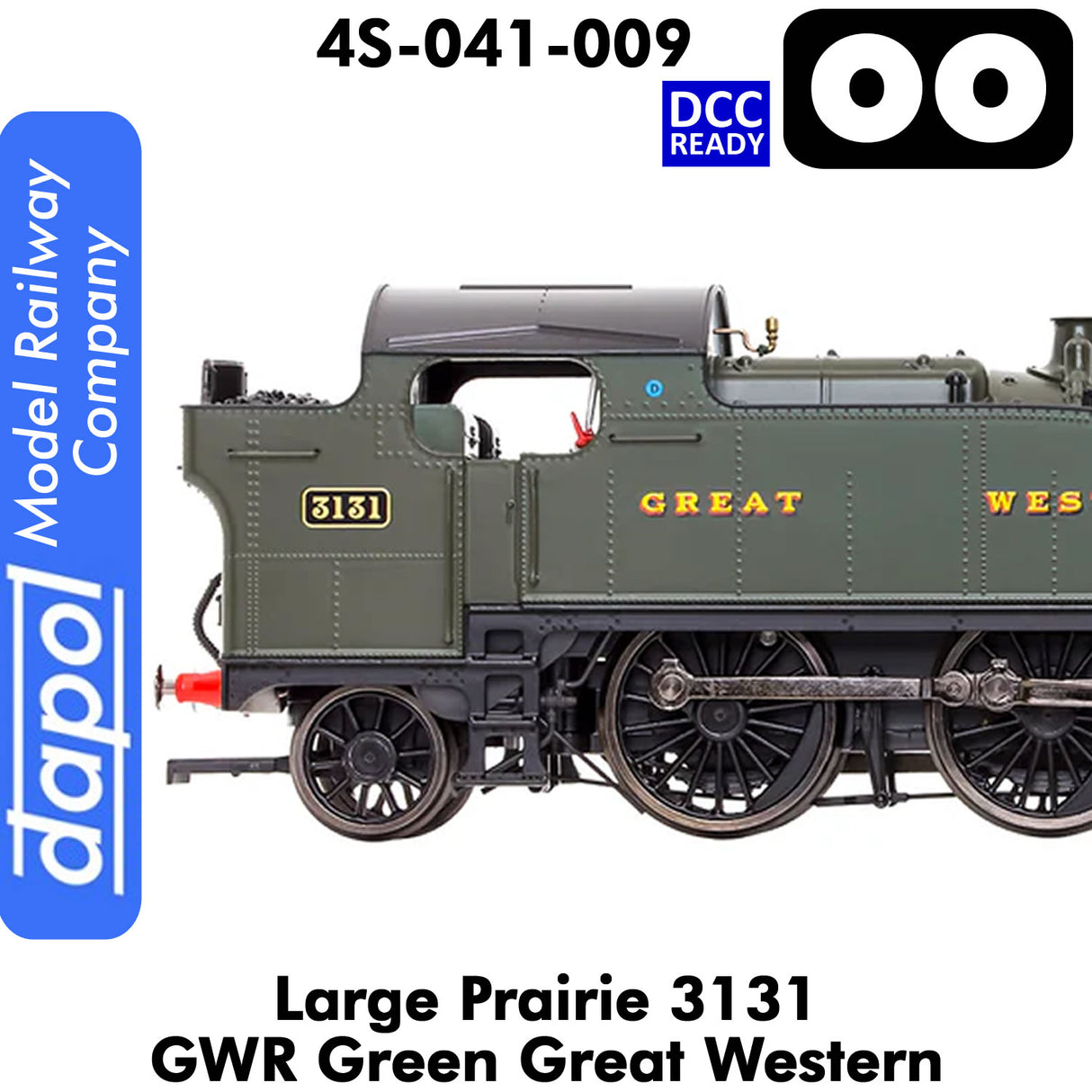 LARGE PRAIRIE 3131 GWR DCC Ready Steam Locomotive | Dapol | 4S-041-009