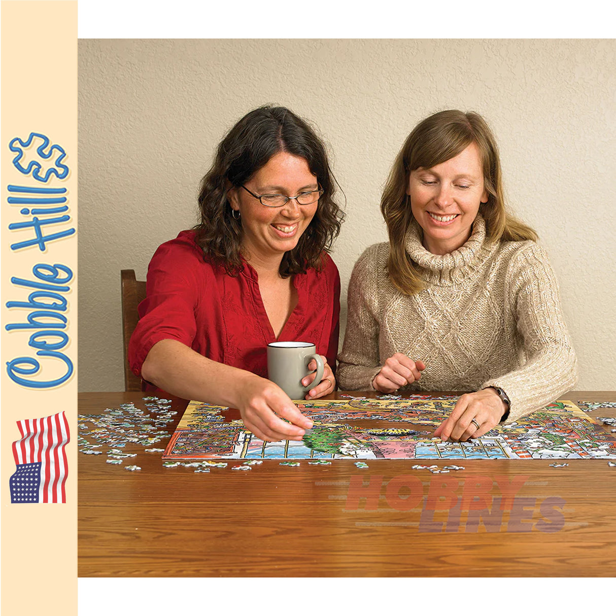 DoodleTown: Elves at Work Cobble Hill 1000pc jigsaw puzzle 44507