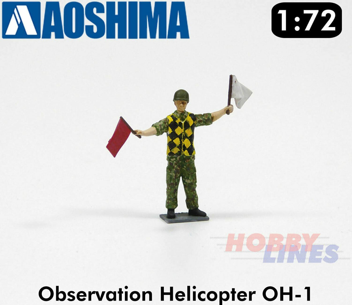 JGSDF Observation HELICOPTER OH-1 Ninja & Utility Vehicle 1:72 kit Aoshima 01435