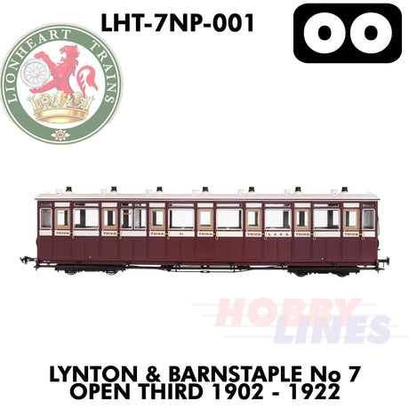 Lynton & Barnstaple Open 3rd No.7 1902-22 - DCC Ready  | Lionheart Trains | LHT-7NP-001
