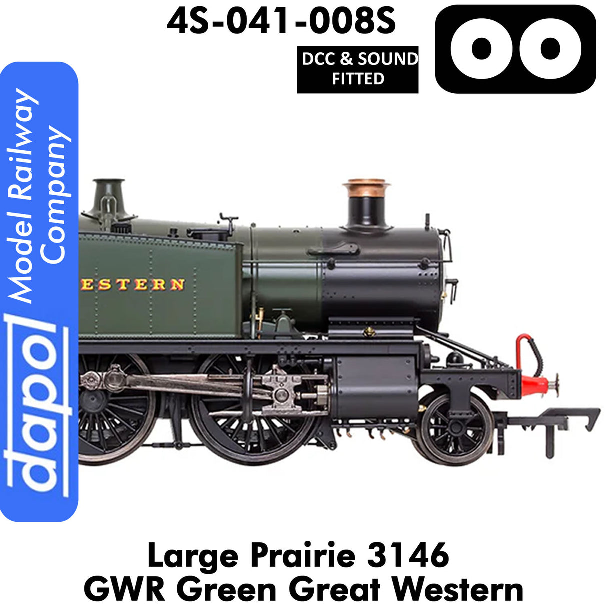 LARGE PRAIRIE 3146 GWR DCC & Sound Steam Locomotive | Dapol | 4S-041-008S