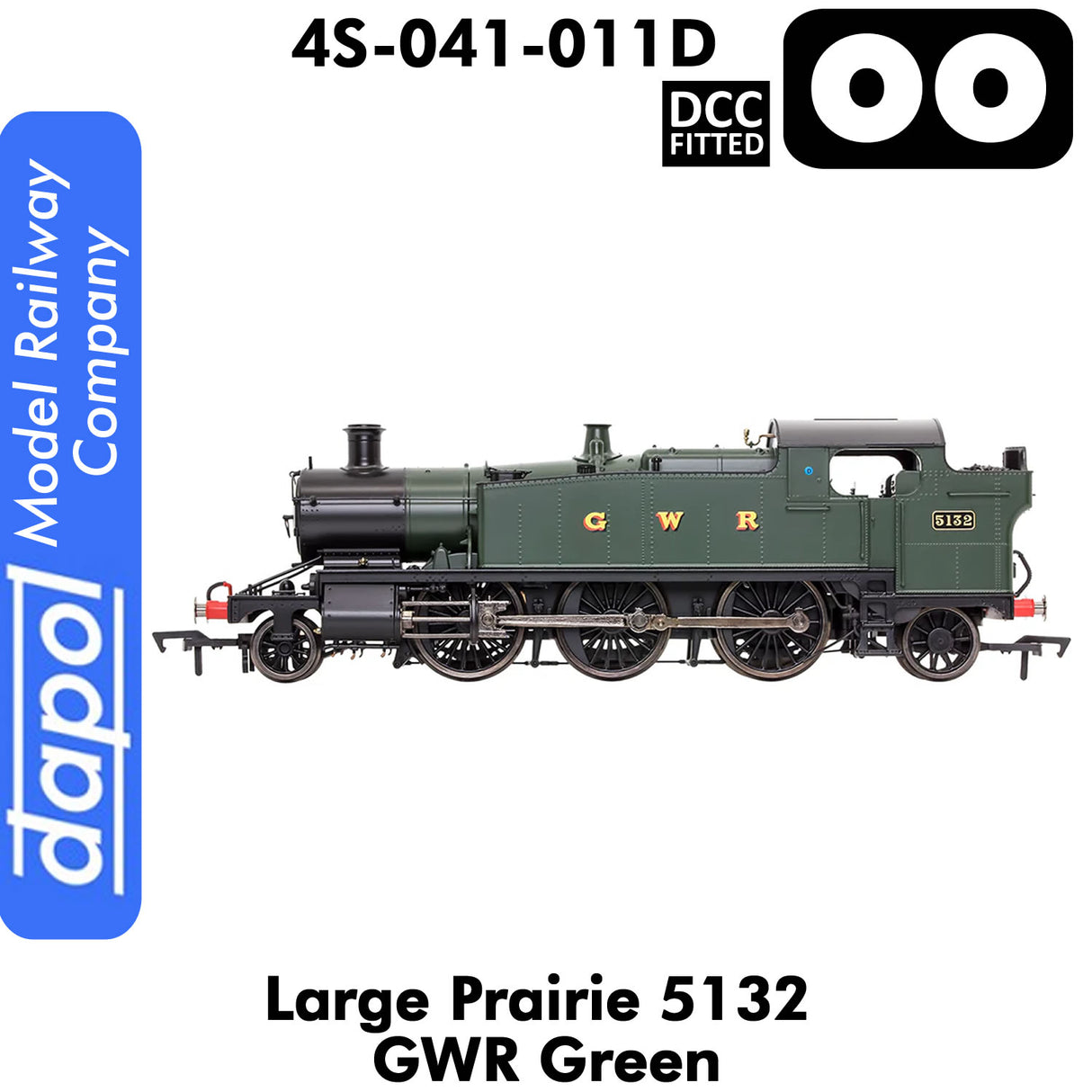 LARGE PRAIRIE 5132 GWR Green DCC Fitted Steam Locomotive | Dapol | 4S-041-011D