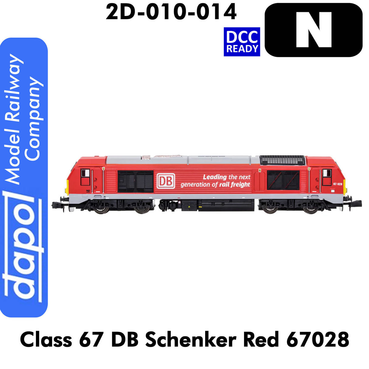CLASS 67 DB SCHENKER RED 67028 DCC Ready loco N 1:148 | Dapol | 2D-010-014