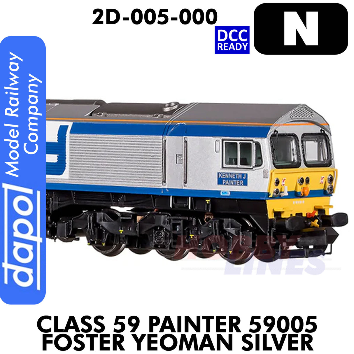 Class 59 Painter 59005 Foster Yeoman Silver -  DCC ready | Dapol | 2D-005-000
