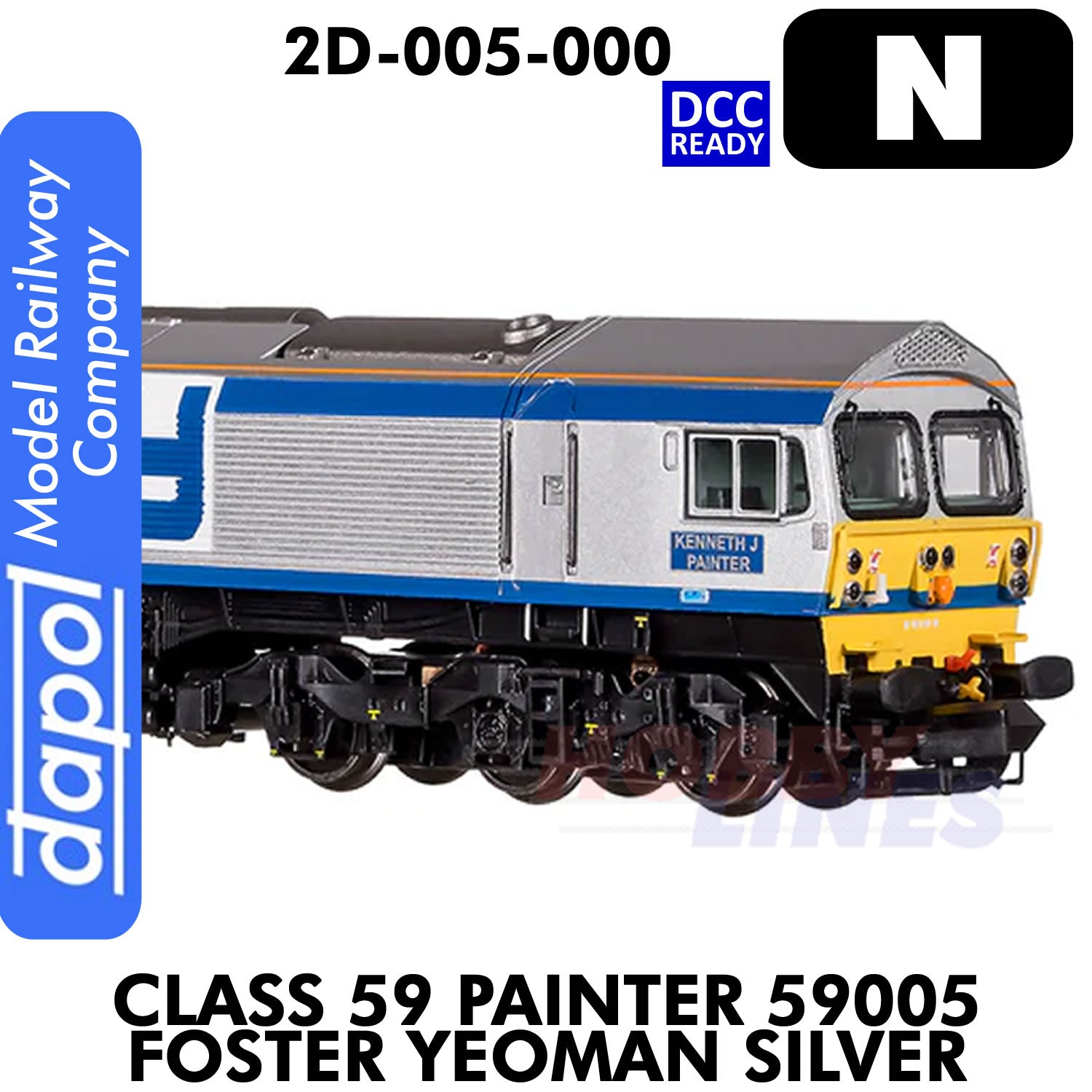 Class 59 Painter 59005 Foster Yeoman Silver -  DCC ready | Dapol | 2D-005-000