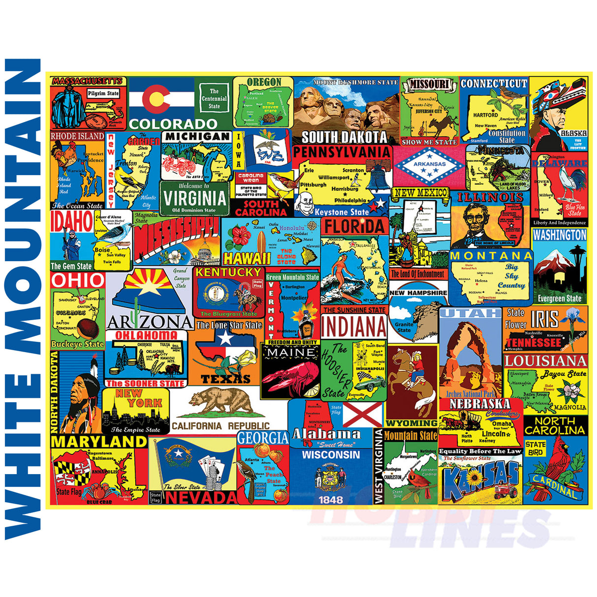 State Stickers 1000 Piece jigsaw puzzle 1661