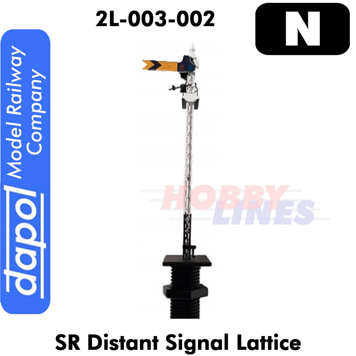 SIGNAL SR DISTANT Lattice Semaphore with LED Southern N Dapol 2L-003-002