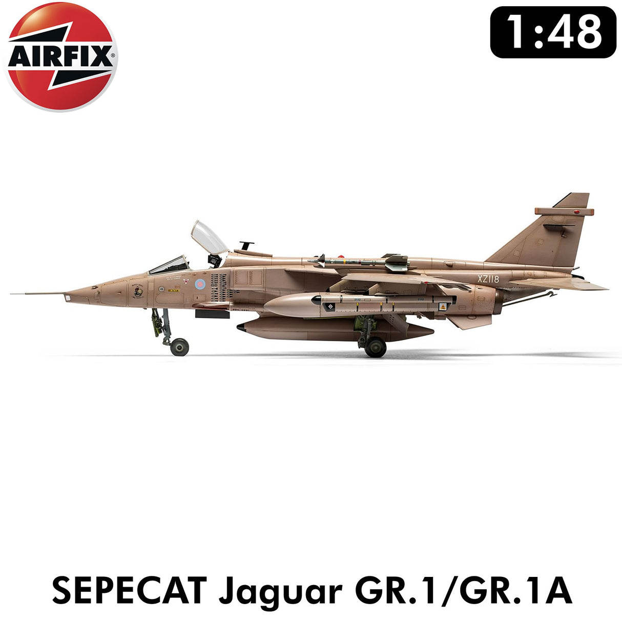 SEPECAT Jaguar GR.1/GR.1A Military Aircraft RAF France 1:48 kit | Airfix | A11010