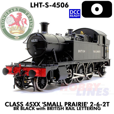 Class 45xx Small Prairie 2-6-2T - BR Black with British Rail Lettering  - DCC Ready | Lionheart Trains | LHT-S-4506