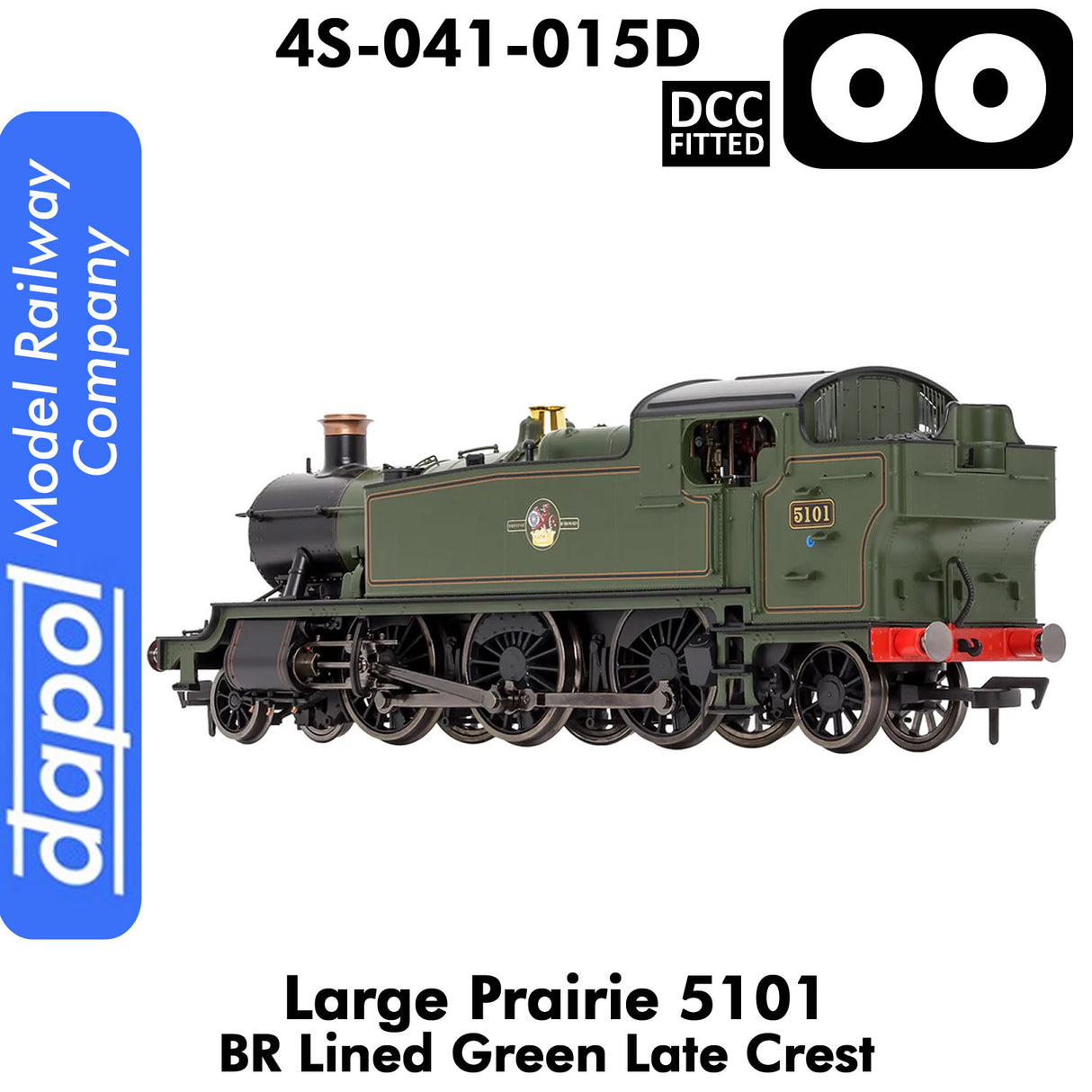 LARGE PRAIRIE 5101 BR Late Crest Steam Locomotive DCC Fitted | Dapol | 4S-041-015D