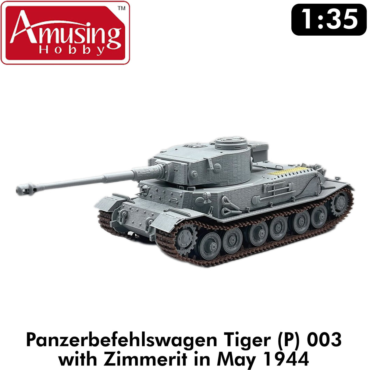Tiger P 003 Panzerbefehlswagen Zimmerit 1:35 kit | Amusing Hobby | 35A059