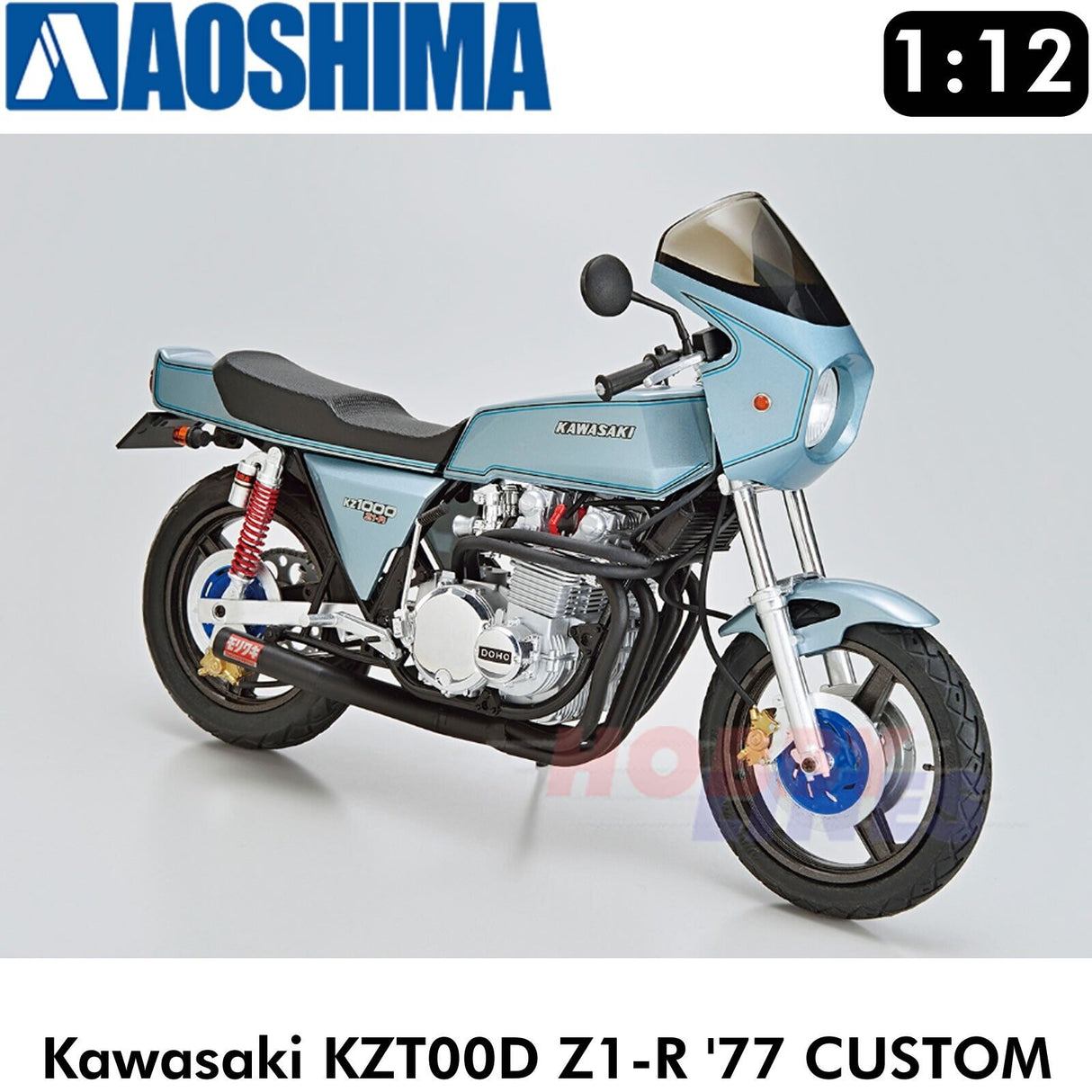 Kawasaki KZT00D / Z1-R CUSTOM BIKE No 44 motorcycle 1:12 model kit AOSHIMA 06396
