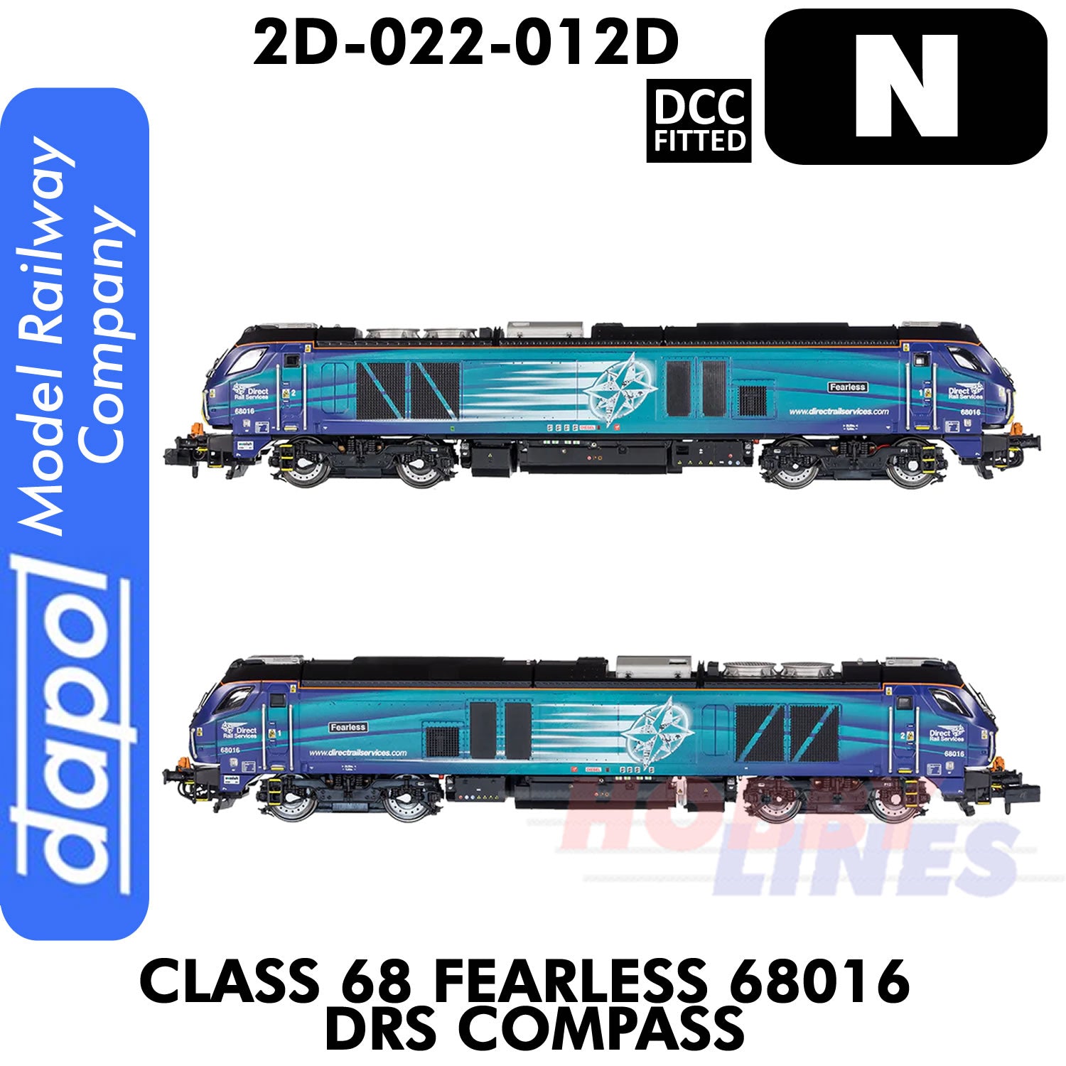 Class 68 Fearless 68016 DRS Compass - DCC Fitted | Dapol | 2D-022-012D