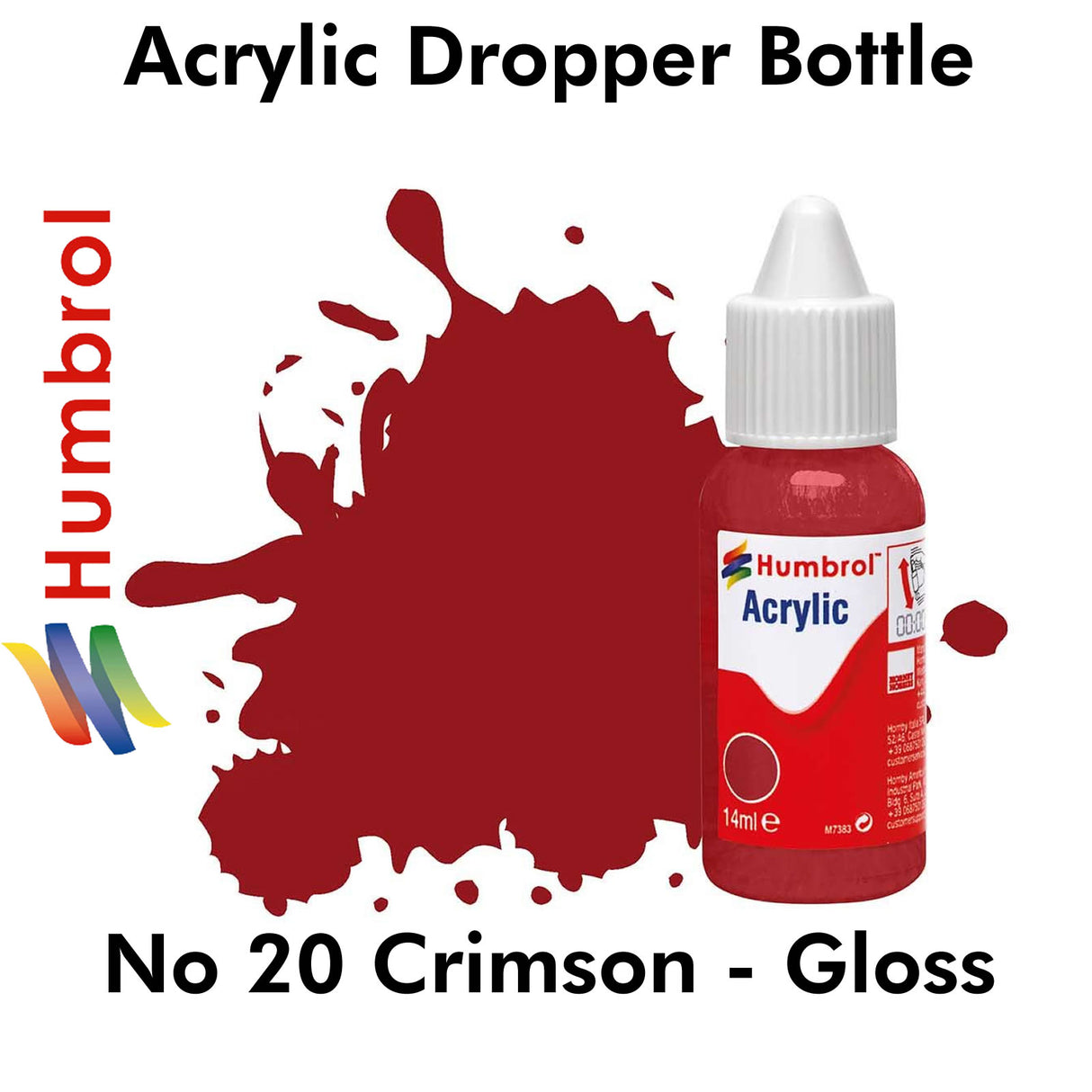 Acrylic Dropper - No 20 Crimson - Gloss | Humbrol | DB0020
