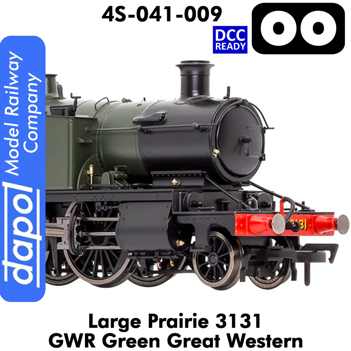 LARGE PRAIRIE 3131 GWR DCC Ready Steam Locomotive | Dapol | 4S-041-009