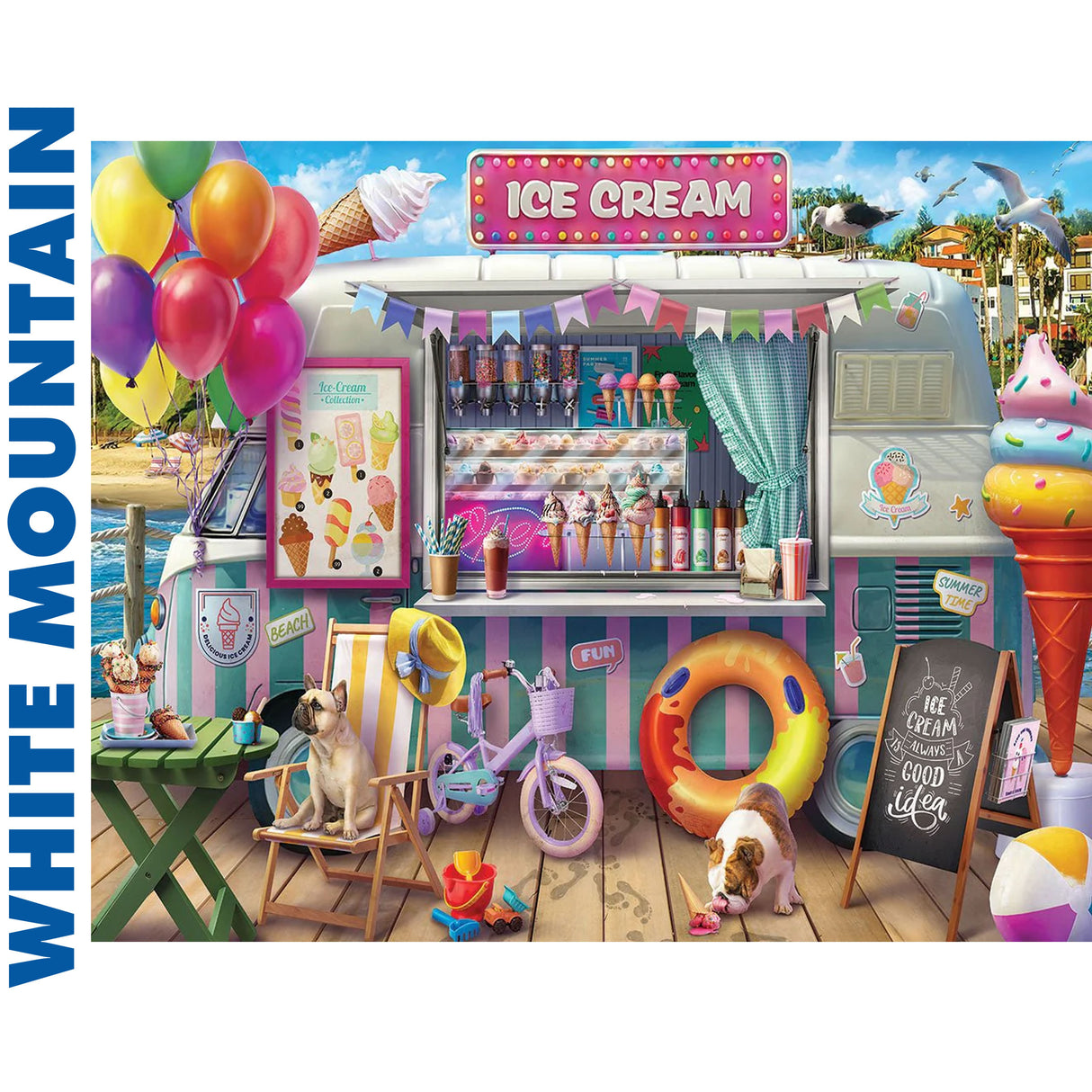 Ice Cream Van - 1000pc Jigsaw Puzzle | White Mountain | 2043pz