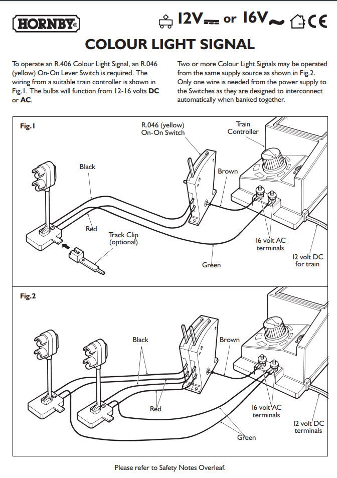 OO Gauge Coloured Light Signal Remote Control - 1:76 | Hornby | R406