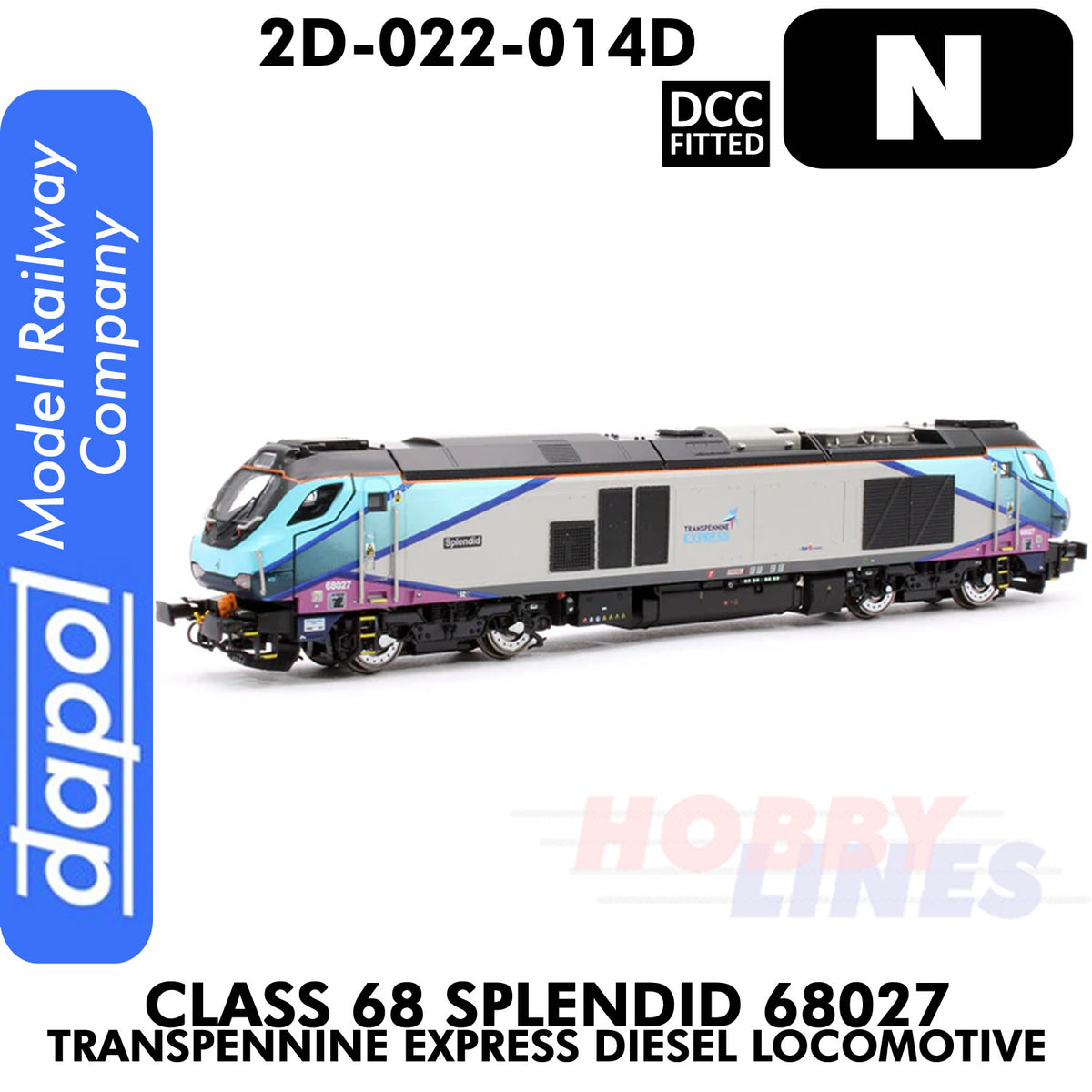 Class 68 Splendid 68027 Transpennine Express Diesel DCC Fitted Dap Class 68 Splendid 68027 Transpennine Express Diesel DCC Fitted Dap