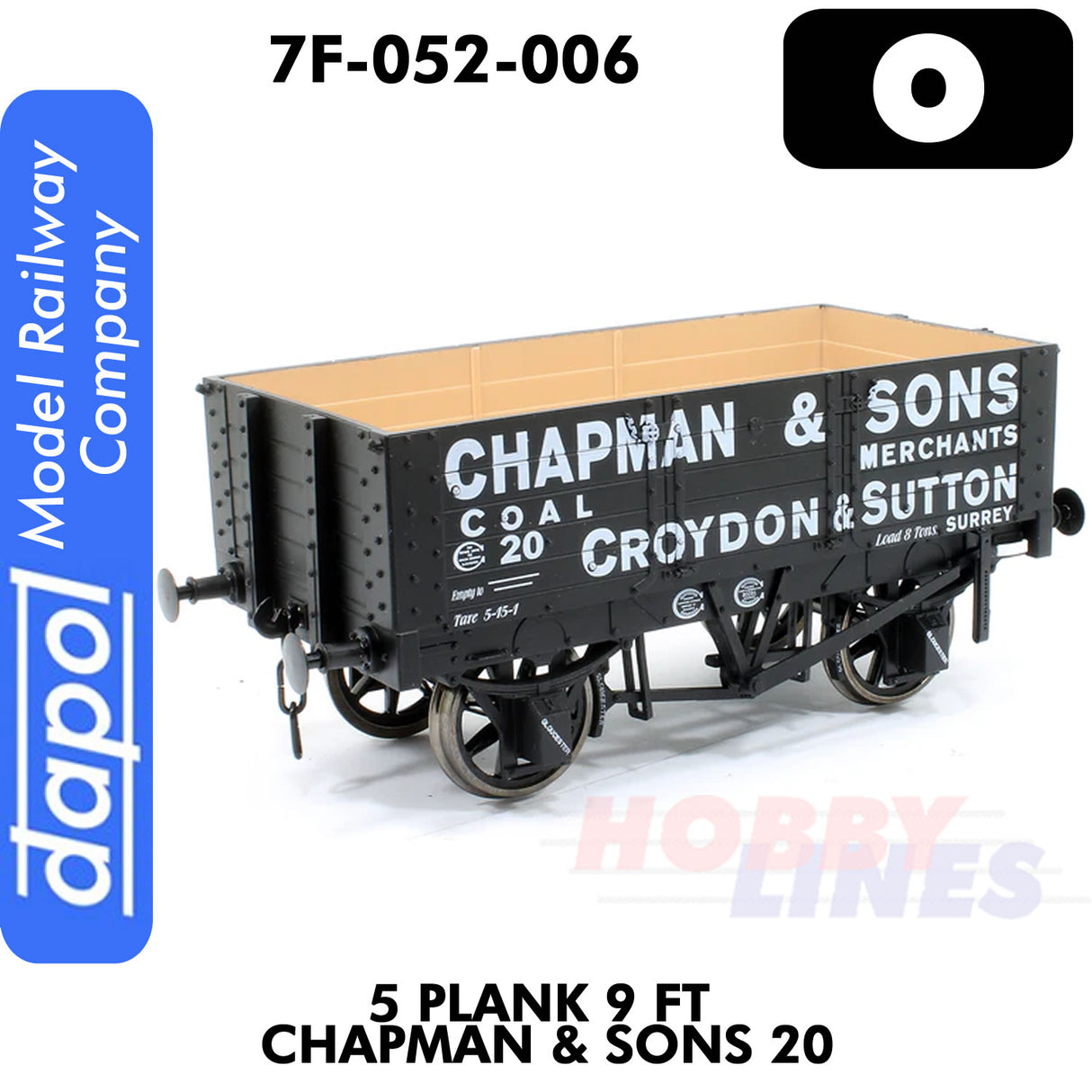 5 Plank 9 Ft Chapman & Sons 20 - Wagon |  Dapol |  7F-052-006