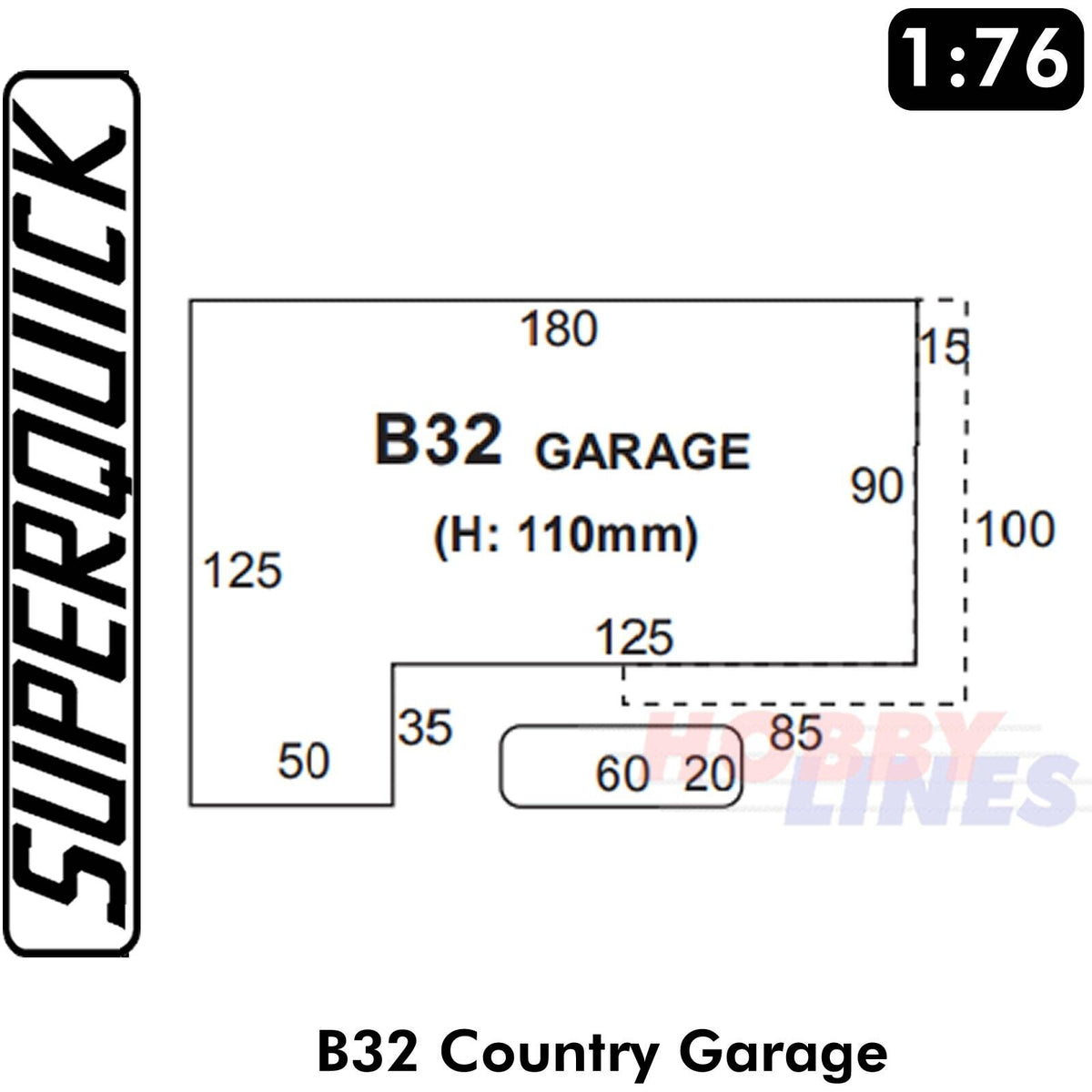 COUNTRY GARAGE 1:72 Scale OO HO Gauge Railways Building Series B B32 SuperQuick
